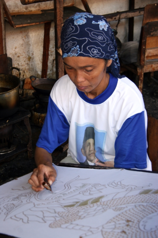 Batik factory, Java Yogyakarta Indonesia 1.jpg - Indonesia Java Yogyakarta. Batik factory